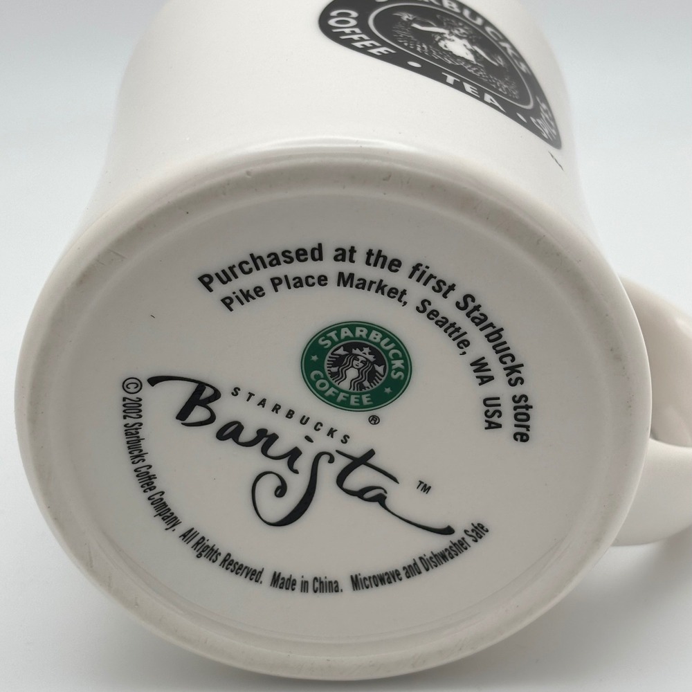 Starbucks Barista Pike Place Market First Store Heritage Logo Coffee Mug 2002 - Picture 5 of 6